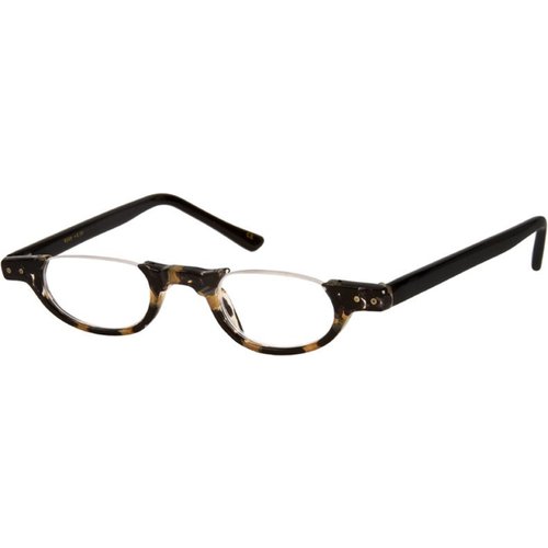The Hunter Colorful Retro Half Under Frame Rimless Round Vintage Reading Glasses +1.50 Black and Tan Tortoise (Carrying Case Included)