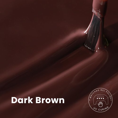 MAYCHAO 15ML Gel Nail Polish 1Pc Dark Brown Gel Polish Soak Off UV LED Nail Polish Nail Art Starter Manicure Salon DIY at Home, 0.5 OZ