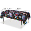 Lcoor 3 Pieces 80s Party Tablecloth, Back to 80's Birthday Party Table Cover for 1980s Hip Hop Theme Party Decorations Supplies(86.6 x 51.2 Inches)