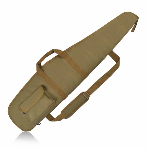 AUMTISC Soft Rifle Case, Shotgun Carrying Bag, Gun Cases for Scoped Rifles with Adjustable Shoulder Strap and Velcro pocket, Khaki 44