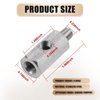 UGSHY Pack-1 Car Oil Pressure Sensor T-shaped Connector, Side Port Stainless Steel Turbo Adapter, 1/8" NPT Automotive Hydraulic System Replacement Parts, Universal for Most Cars SUVs Trucks (Silver)