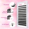 Cluster Lashes D Curl Lash Clusters ? Pcs Lash Extension Clusters Individual Lashes Soft DIY Eyelash Extensions Mixed Tray Eyelash Clusters Natural Look (50D-0.07D, 8-16mm)