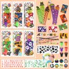 Shemira Halloween Party Favors for Kids,168pcs Halloween Stationery gift kit,Halloween Miniatures Prizes,Trick or Treating Goodie Bag Fillers including Notepad,Stamper,Sticker,Pencil,Eraser,Ruler