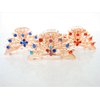 Medium rose gold metal crystal filigree hair claw clip (Primary color: Multi-color)