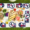 gisgfim 96Pcs Texas State Flag Party Supplies Paper Plates Napkins Texas State Theme Party Tableware Set Texas State National Party Decorations Favors for Family Gathering Dining Serves 24