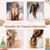 6 PCS Bow Silk Scrunchies, Hair Ties with Bows, Hair Scrunchies for Women Girls, Knotted Bow Silk Hair Ties, Satin Hair Ribbon Elastic Hair Ties Hair Accessories Christmas Gifts Holiday