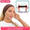 RITOPER Women's Extra Soft Wide Thick Yoga Headbands, Non Slip Sweat Bands, 6 Pack Solid Hair Bands, Black, Tennis, Yoga, Running