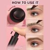 Brow Fection Angled Brush & Dip, Liquid Eyebrow Brush, Hair-Like Strokes Brow Pencil Waterproof Multi-Functional Non-Smudging Pressed Wild Eyebrow Pencil (#04 chocolate)