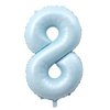 40-Inch Light Blue Number 8 Balloons With Crown, 8th Birthday Decorations for Boys Girls, Children's birthday party supplies. (Light blue 8)
