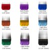 New Upgraded 9 Pcs Professional Colorful Hair Clipper Combs Guards Cutting Guides Fits for Most Wahl Replacement Guards Set, 1/8 Inch to 1 1/4 Inch(3-32mm)