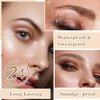 3PCS Dark Brown Eyebrow Pencil, 4 Point Microblading Eyebrow Pen for Hair-Like Effect, Long Lasting Waterproof & Smudge-proof, Easily Creates Natural eyebrow makeup