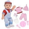 Gift Boutique Realistic Baby Doll with Clothes & Accessories for Girls & Boys, 12 Inch Newborn Baby Doll with Pink Change of Clothes Diaper Baby Bottle Feeding & Caring Set for Toddlers & Kids Age 3-6