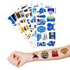 96 PCS Funny Happy Fathers Father’s Day Best Dad Ever Temporary Tattoos Themed Birthday Party Favors Decorations Supplies Decor Blue Papa Tool Tattoo Stickers Gifts For Kids Boys Girls School Prizes
