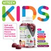 Kids Multivitamin Gummies with Probiotics - 8-1 Kids Vitamins for Immune Health Support with Vitamin C, D3, B12, B6, Zinc, Elderberry, Selenium - Vegetarian - Chewable Tasty Berry Flavored Gummy