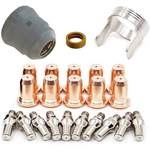 RX WELD 23pcs Plasma Cutting Torch IPT-60 PT-60 IPT-40 PT40 Tip 0.039'' 1.0mm Electrode Shield Cap Stand Off