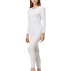 DEVOPS Women's Thermal Underwear Long Johns Top & Bottom Set (Small, White)