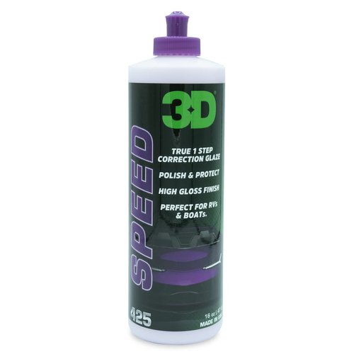 3D Speed Car Scratch Remover Polish & Wax – 16oz – All-In-One Scratch Remover, Swirl Correction & Wax Sealant Protection with Glossy Shine