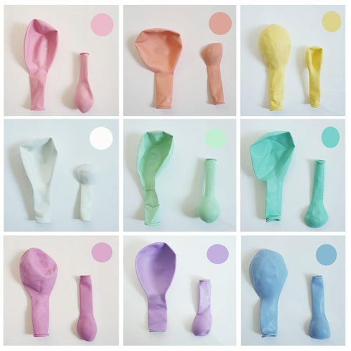 Macaroon Rainbow Balloon，Mixed Size 12/5 inch Pastel Colorful Latex Balloons For Birthday Wedding Baby Shower Easter Party Decorations