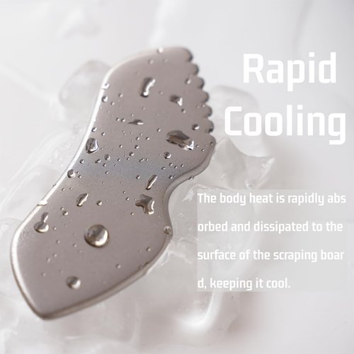 Ahilzam Stainless Steel Gua Sha Facial Tools, Facial Massage Tools Metal Guasha Tool for Face, Body, Eyes, Neck, Gua Sha Stone Tighten Skin Care Gift