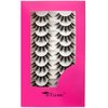 BTLLSSH 8Pair 3D5D 0.82INCH Thick False Eyelashes Fluffy Natural Look Faux Mink Lashes Volume Cat Eye Fake Eyelashes Lashes Extension with Dark Pink Box