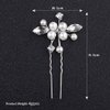 Brishow Bride Wedding Hair Pins Silver Hair Clips Pearl Crystal Bridal Hair Piece Rhinestone Hair Accessory for Women and Girls (5 PCS)