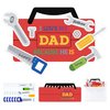 WATINC Father Greeting Card - 24Pcs I Love My Dad Because Craft Gift with Envelope, Make Your Own Tool Box Card Decoration，DIY Fathers Art Crafts Party Home School Fun Activities Supplies