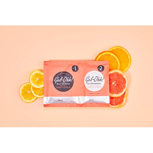 AvryBeauty Gel-Ohh Jelly Spa Bath 3 pack, Citrus Fresh, Citrus Scented, Vitamin C, Jelly Pedicure, Salon Services, Pedicure, Salon Pedi, Relaxation, Heat & Aroma Therapy, Foot Care