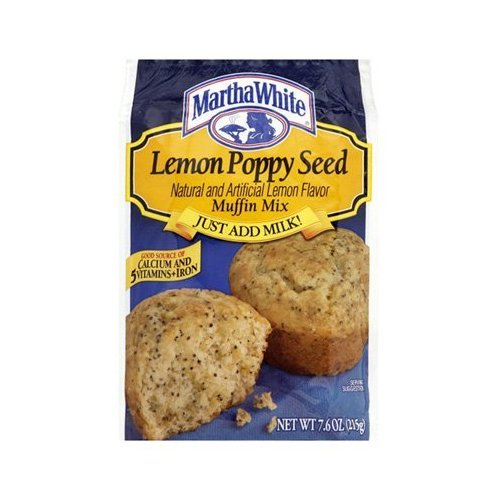 Martha White Muffin Mix Lemon Poppyseed 7.6 Oz. (Pack of 4)