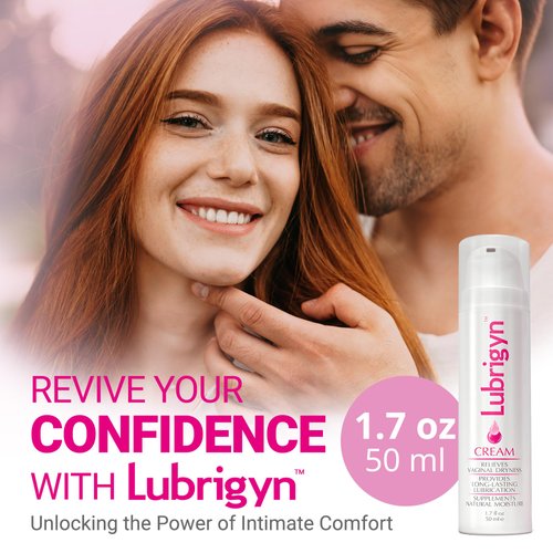 Lubrigyn - Cream for Feminine Care, Fusion of Natural Oil-Based Moisturizing Intimate Lubricant with Hyaluronic Acid and Fitoextract Bioactive for Easing Dryness and Enhancing Comfort, 1.7 fl oz