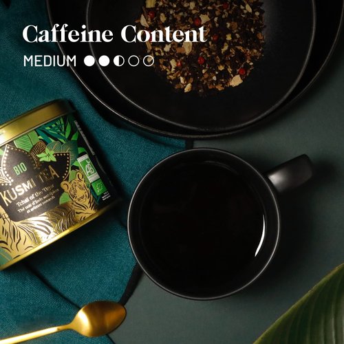 Kusmi Tea Tchai of the Tiger - 3.5 oz Loose Tea Tin - Organic Indian Black Tea with Spices - In Collaboration with the World Wildlife Fund to Protect Tigers