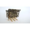 Generic Small/medium gold and bronze metal filigree hair claw clip jaw clip