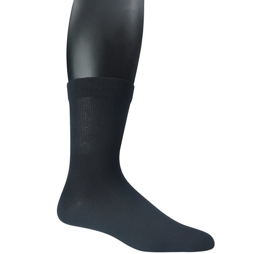 Yomandamor Men's 5 Pairs Quarter Diabetic/Dress Socks With Seamless Toe and Non-binding Top