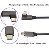 AOTOKK 90 Degree Type C USB 3.1 Adapter Cable 5 Gbps&2A Right & Left Angled 3.1 USB Type C Male Cable Full Function Supports Charging,Data,Audio,Video Cable for Laptop&Tablet&Mobile Phone(1.5M/5 Ft)