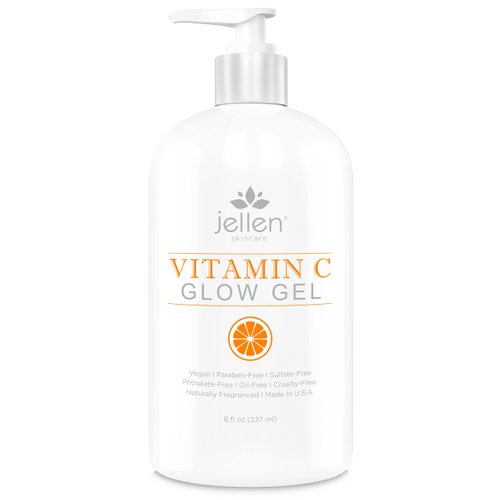 Jellen® Conductive Vitamin-C Facial Gel For Microcurrent, Ultrasonic, Galvanic and Radio Frequency Facial Treatment (8 Fl Oz)