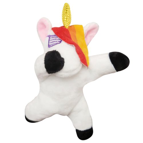 Snugarooz Baby Dab The Unicorn Dog Toy with Repair Patch – Soft & Durable Plush - Crinkle & Squeaker Sounds – Perfect for Small Dogs and Puppies