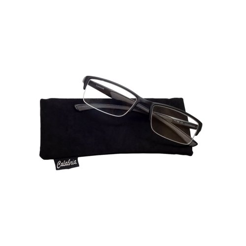 Calabria 6904 Flexie Bendable Reading Glasses +2.75 Grey Men Women One Power Readers Flexible Bending Eyeglass w/Soft Case