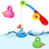 Fajiabao Baby Bath Toys for Kids Ages 1-3 Mold Free Water Toys No Hole Fishing Games Bathtub Toys for Toddler 2-4 Shower Toys Baby Gift for Boys Girls Age 1 2 3 4 5 6(Color Random)