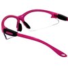 Global Vision Cougar Safety Glasses Nurses Dental Assistant Glasses Shooting Glasses for Women Ladies Men Pink Frame Clear Lens