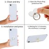 WLLHYF 4Pcs Clear Cell Phone Ring Holder Transparent Phone Grips Stand Holder 360 Degree Rotation Finger Ring Holder for Most Phones, Tablet and Case(4 Color)
