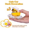 MuMyer Cowboy Car Rubber Duck Yellow Duck Dashboard Decoration Cool Duck Car Ornaments with Mini Cowboy Hat Scarf Sunglasses Swim Ring(Pink&White)