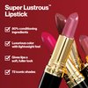 Revlon Super Lustrous Lipstick with Vitamin E and Avocado Oil, Cream Lipstick in Burgundy, 477 Black Cherry, 0.15 oz (Pack of 2)