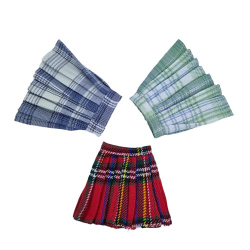 3pcs/lot Doll Clothes for 11.5" Doll Outfits Pleated Skirt Cosplay Students Skirts 1/6 Dolls Accessories (Style C)