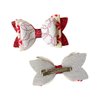 Glitter Leather Baseball Hair Bow Set/ 2 Bows/Birthday Bows/Cosplay Bows/Cartoon Insired Hair Bows by Inspired Bows