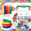 Winrayk 12 Sets Building Blocks Party Favors Birthday Supplies for Kids, Building Block Themed Drawstring Bags Stickers Filler Goody Bag Stuffers, Girls Boys Game Building Blocks Birthday Party Favors