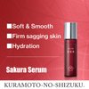 Japanese SAKURA Serum, Gel-base, Women&Men, Hydrating formula, Smooth skin, Cherry Blossom sakura extract, Vitamin C, AHA, “Kuramoto-no-Shizuku”, Paraben Free, Cruelty Free (7days 0.3 fl oz)