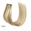 FUBILI Clip in Extensions 20 Inch Real Human Hair Light Blonde Highlighted Golden Blonde Remy Hair Extensions 5 Pieces Clip in Blonde Hair Extensions for Women 30g