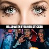 16pc /8 Pairs set Eye Shadow Temporary Eye Tattoo Stickers Women Halloween Party Eye Makeup Stickers Face Waterproof Fake Eyeshadow Eyeliner Tool
