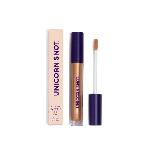 UNICORN SNOT Liquid Metal Lip Paint - Metallic Lip Gloss - Liquid Lipstick w/Intense Pigment Lip Color & Metallic Shimmer - Stocking Stuffers for Women, Cruelty-Free Lip Makeup, Light Sand (Dune)