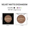 Erinde Single Brown Matte Eyeshadow Palette, Velvet Eye Shadow Compact Powder Natural Makeup, Long-Lasting Eye Makeup, Ultra-Blendable, Pigmented Color, Vegan Formula, 03# COCOA BROWN
