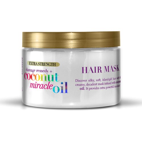 OGX Extra Strength Damage Remedy + Coconut Miracle Oil Hair Mask, Extra Hydrating & Softening Anti-Frizz Treatment to Help Repair Hair, Paraben-Free, Sulfated-Surfactants Free, 6 oz
